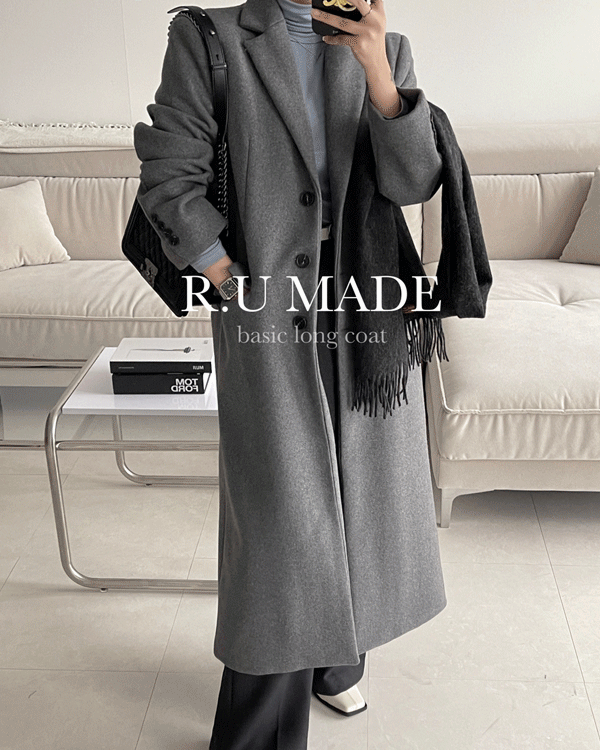 [rollupmade]Braden Classic Long Coat [Wool50%]